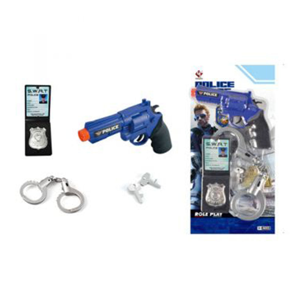 Police Force Toy Gun, Cuffs and Badge Set