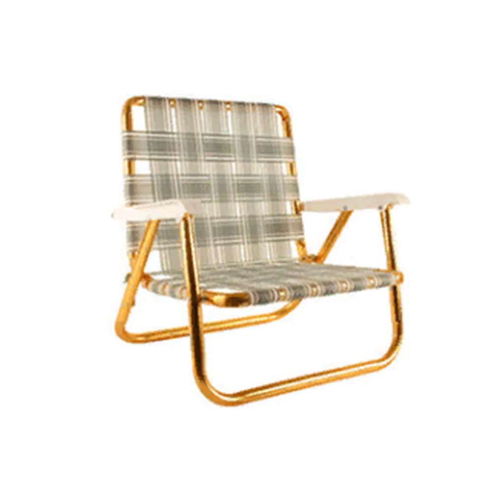 Chaise de pique-nique rétro avec cadre en or (56x56.5x49cm)