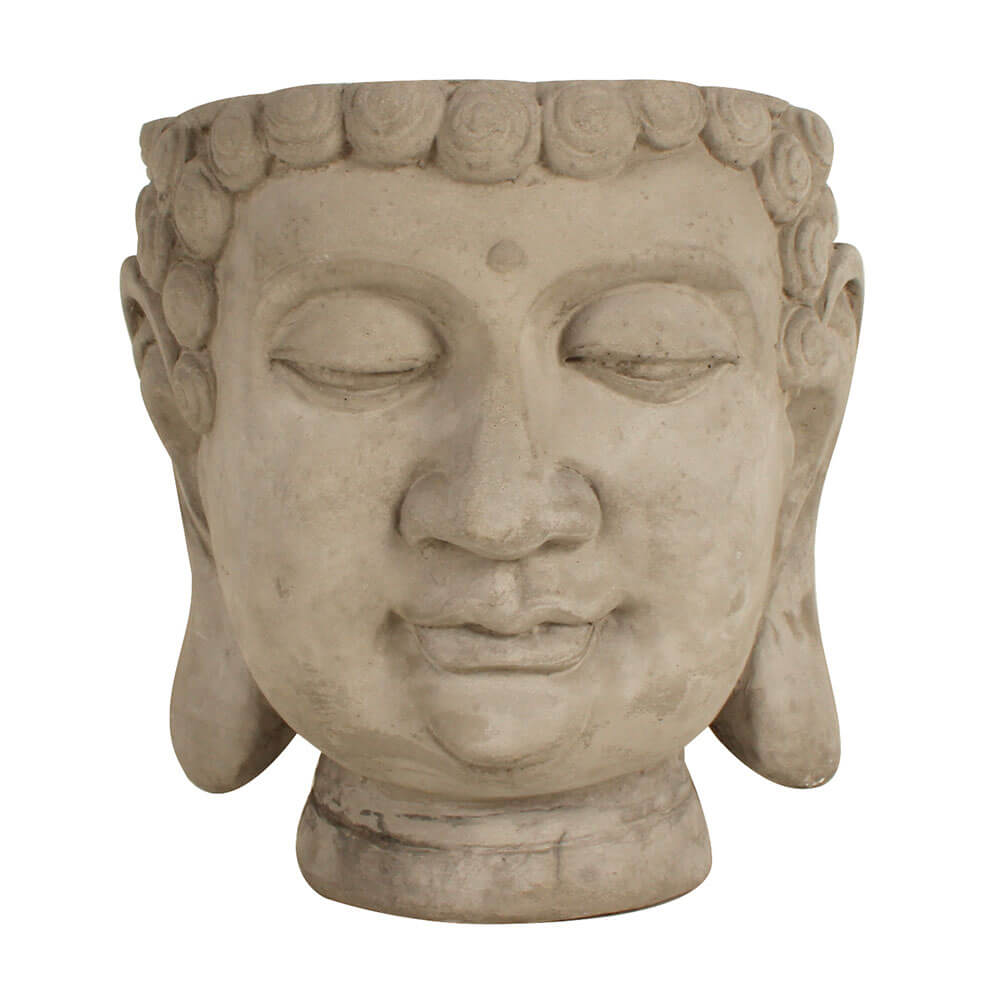 Plantador de cabeça decorativa de Buda