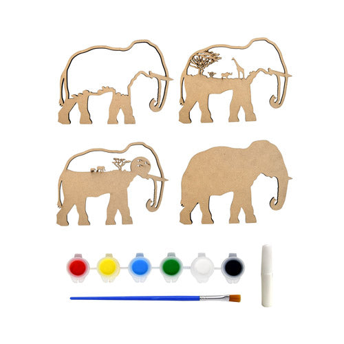 Crafty Kits Woodcraft Elephant Diorama