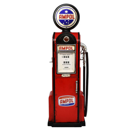 Ampol Petrol Bowser Pump Ornament with Storage 46cm (Red)