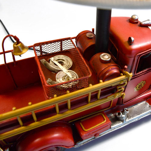 Red USB-Powered Fire Engine LED Lamp (32x15x31cm)