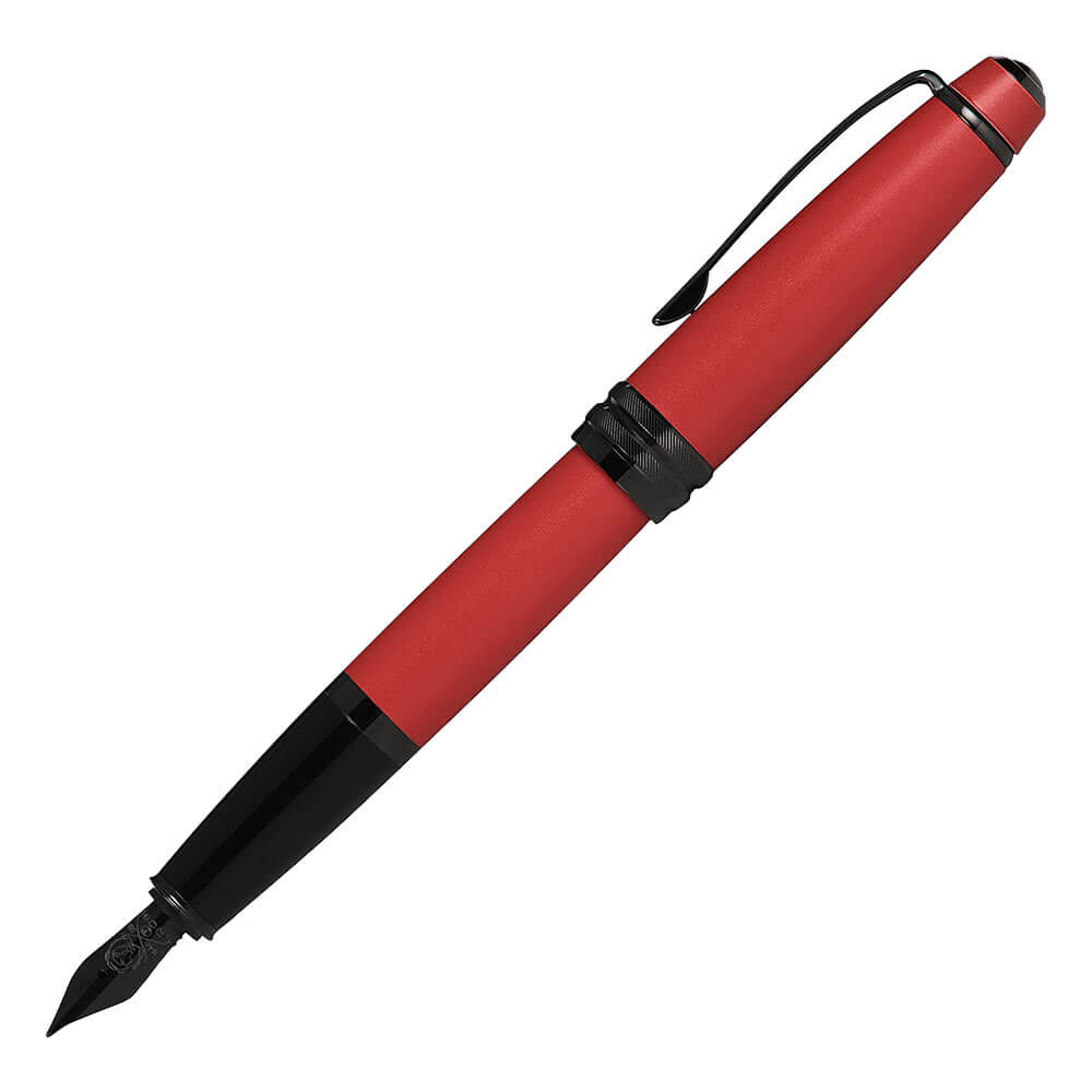 Cross Bailey Fountain Pen con pennino nero (rosso opaco)