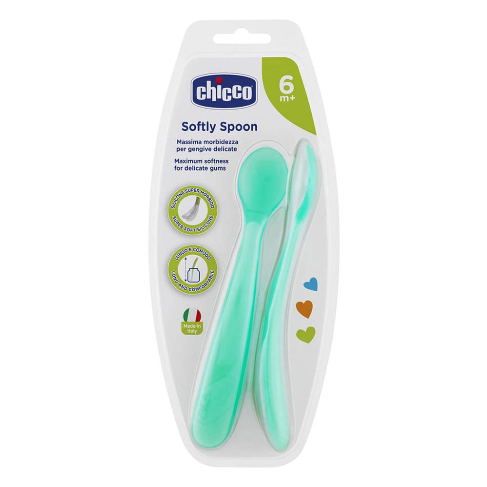 Chicco zachte siliconenlepel 6m+ 2pk