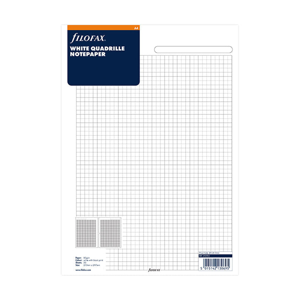 Filofax Quadrille A4 Notepaper Refill 20pk