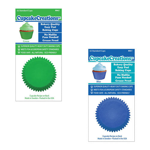 Solid Color Cupcake Cups 32pk