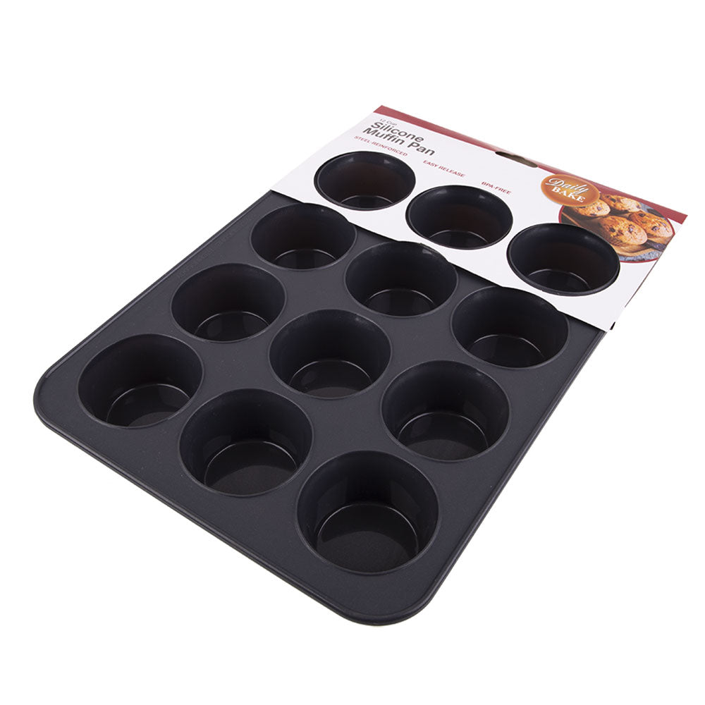 Pan de muffins à 12 tasses en silicone quotidienne
