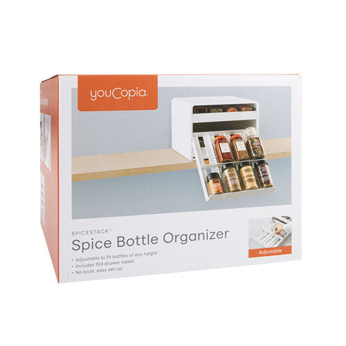Youcopia Spicestack 24-Spice Bottle Organiser w/ 104 Labels