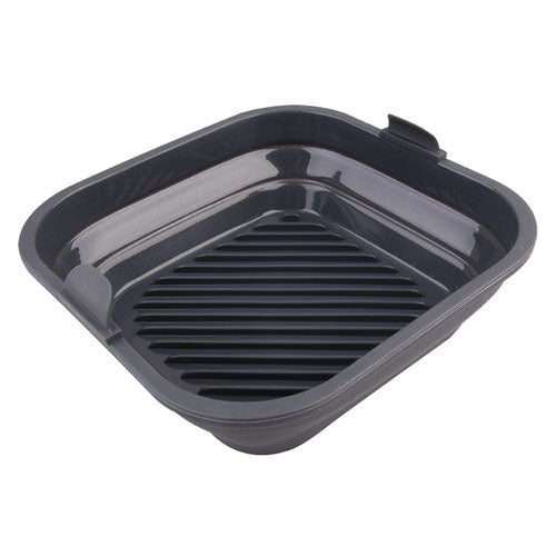 Silicone Square Air Fryer Basket 22x22cm (Charcoal)