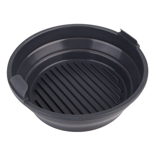 Silicone Round Collapsible Air Fryer Basket 22cm (Charcoal)
