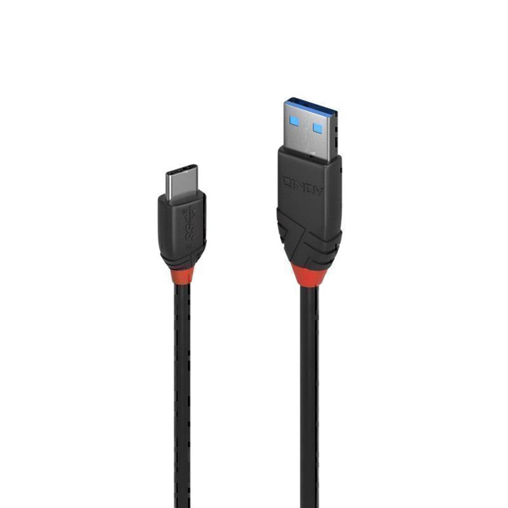 Lindy USB-C 3.1 a USB-A Cable 3A Linea nera