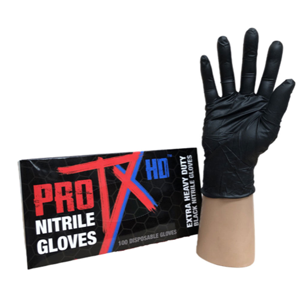 Pro TX HD Heavy Duty Nitril Handschoenen 100 st (zwart)