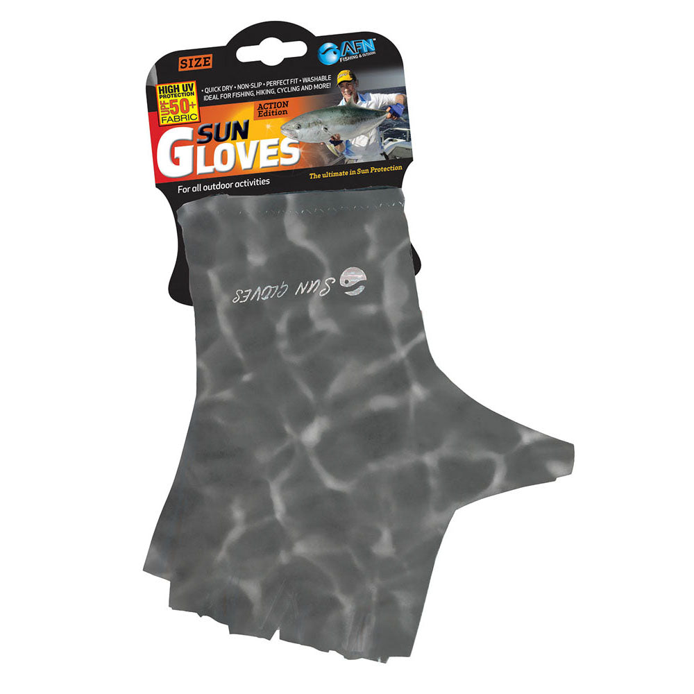 Water Print Sun Glove (Grey)