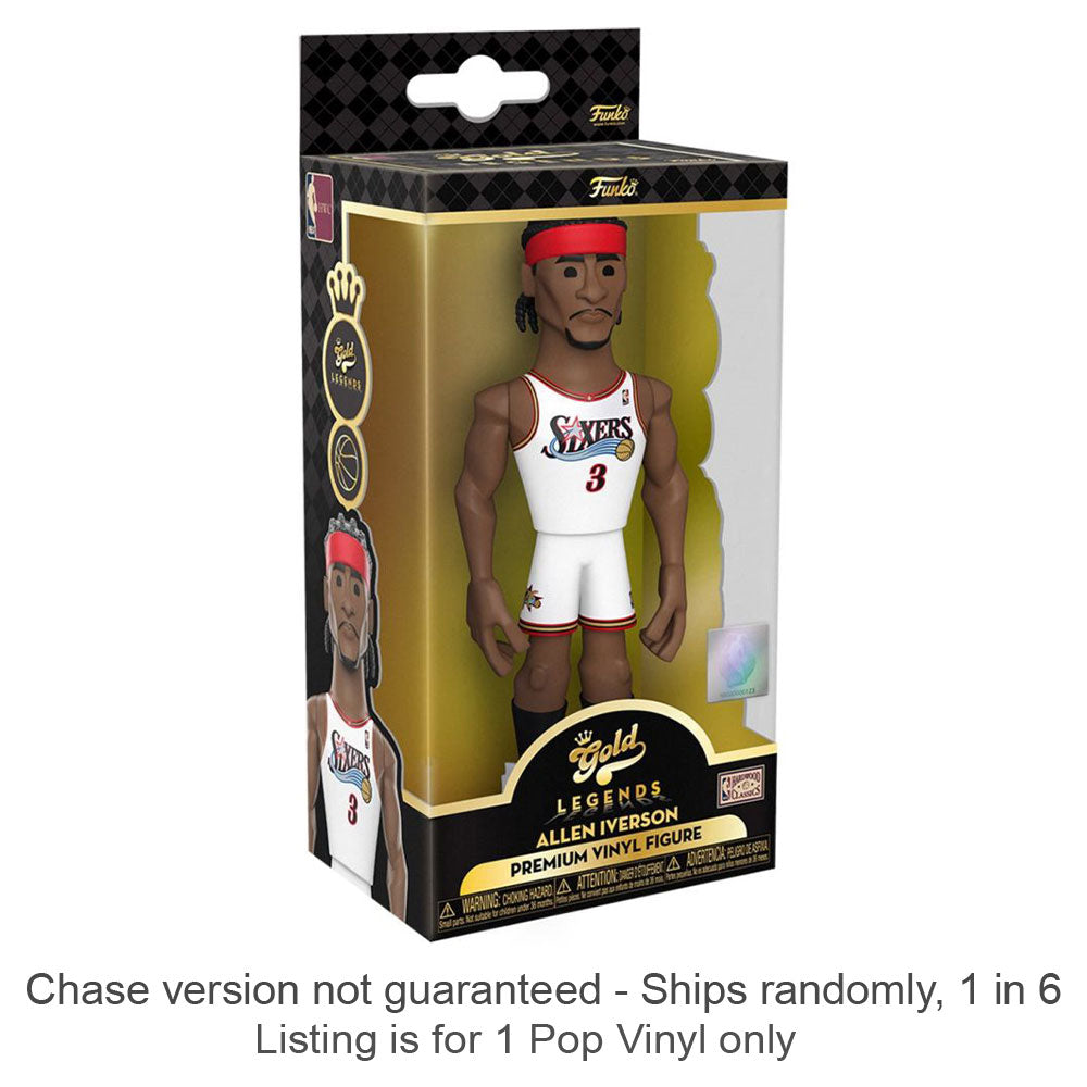 NBA: 76ers Allen Iverson Vinyl Gold Chase Ships 1 zu 6