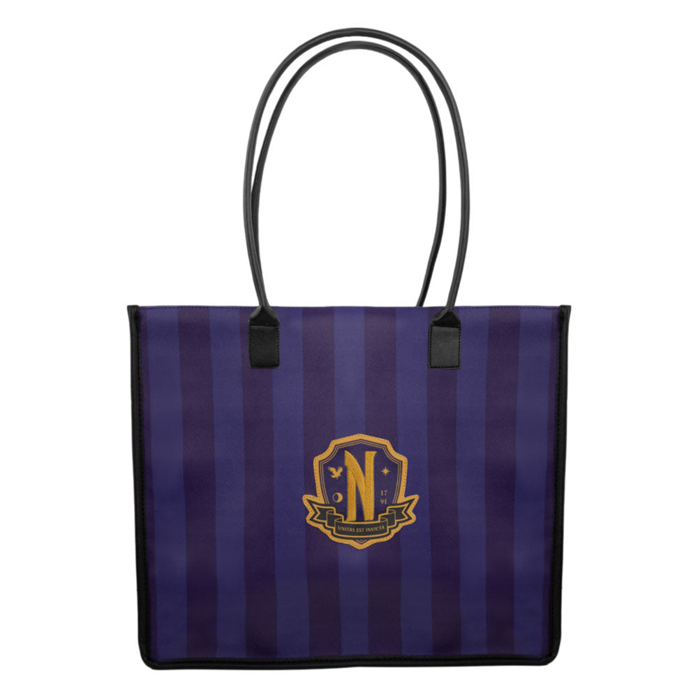 Wednesday TV Nevermore Academy Shopping Bag (Purple)