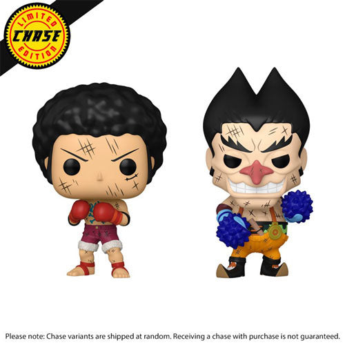 One Piece Luffy & Foxy US Pop! Vinyl 2pk Chase Ships 1 in 6