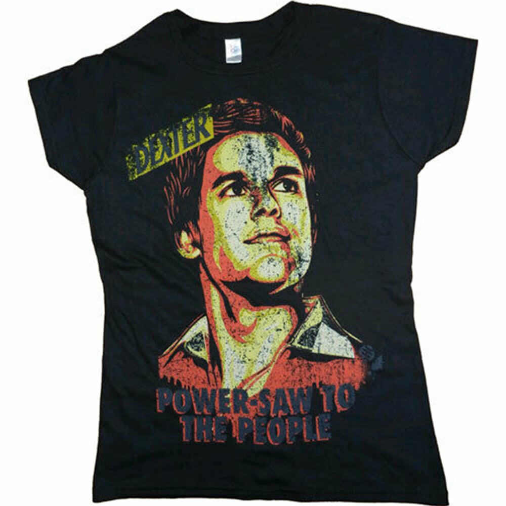 Dexter Power-Saw Schwarzes Damen-T-Shirt