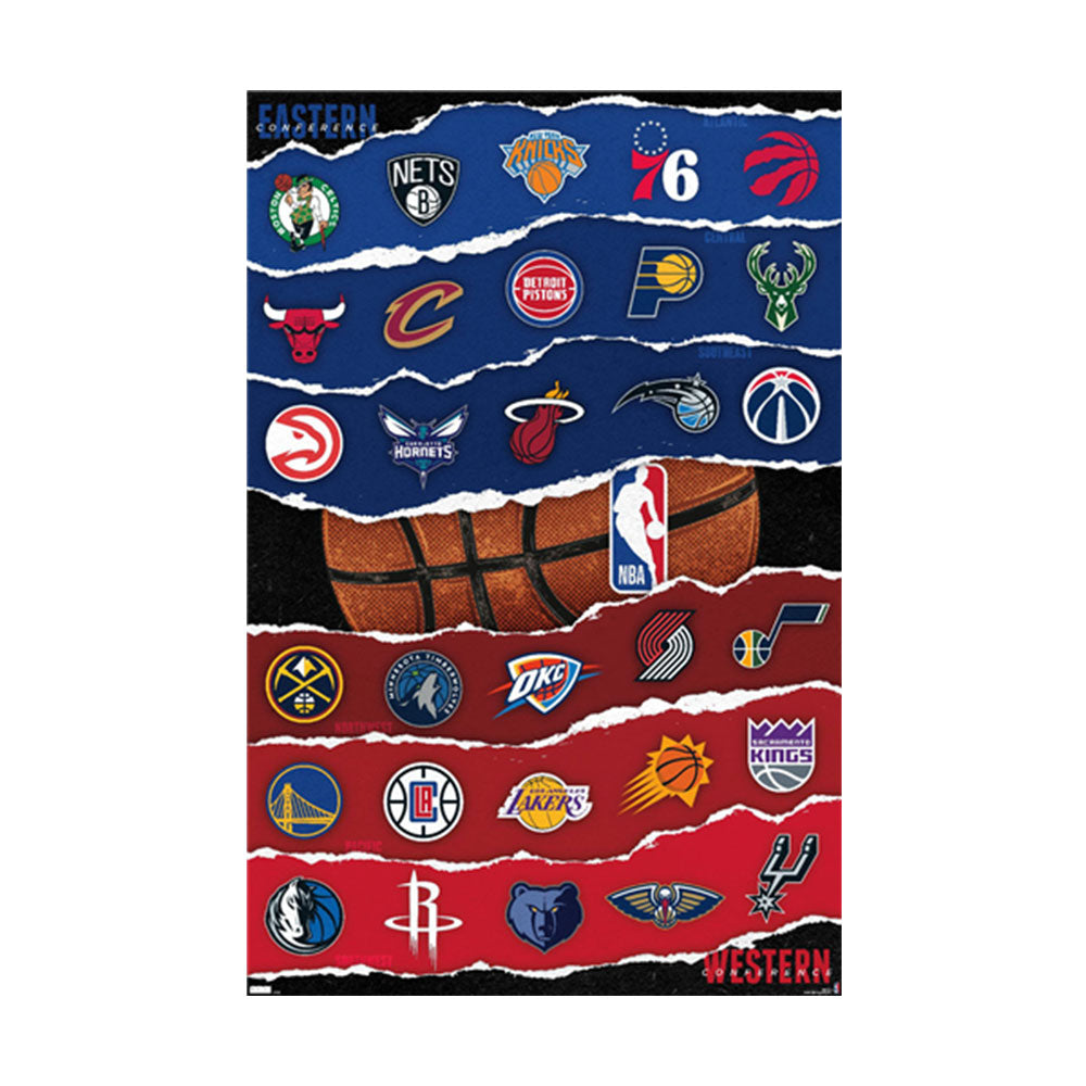Affiche Logos de la ligue NBA