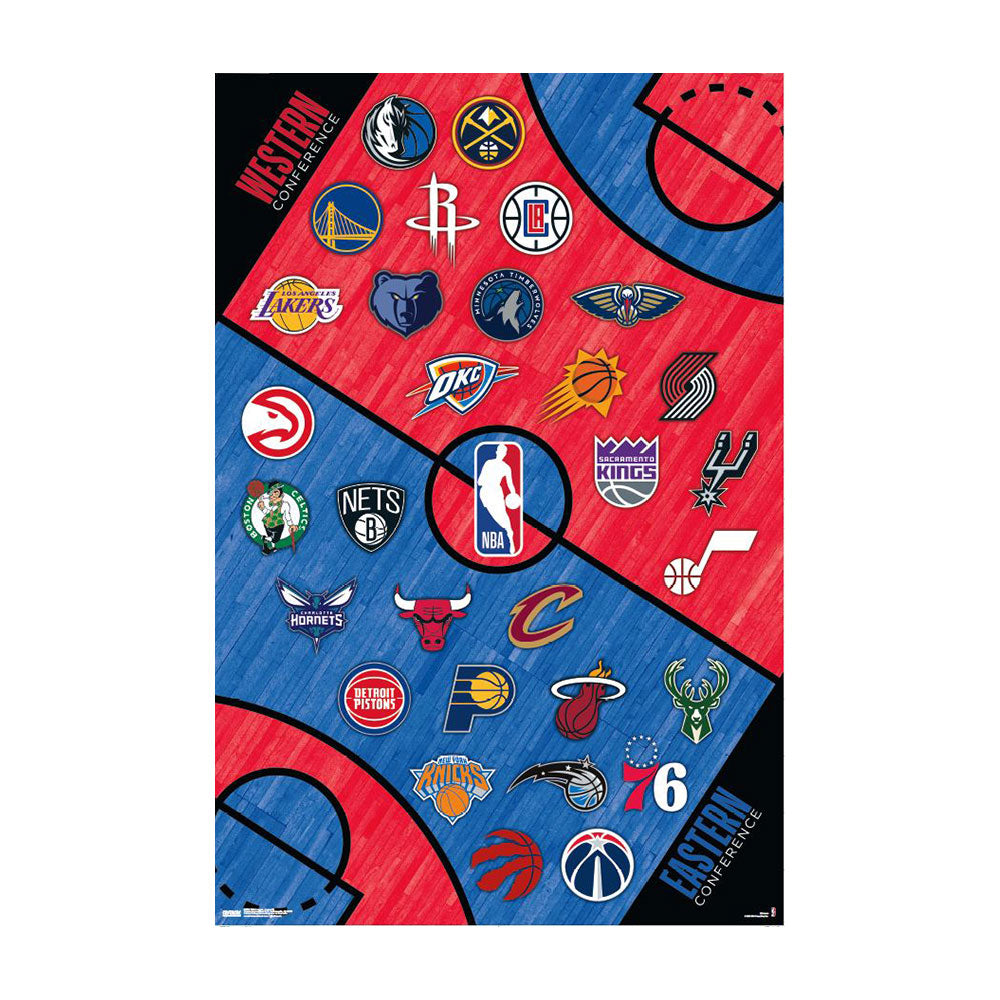 Affiche Logos de la ligue NBA