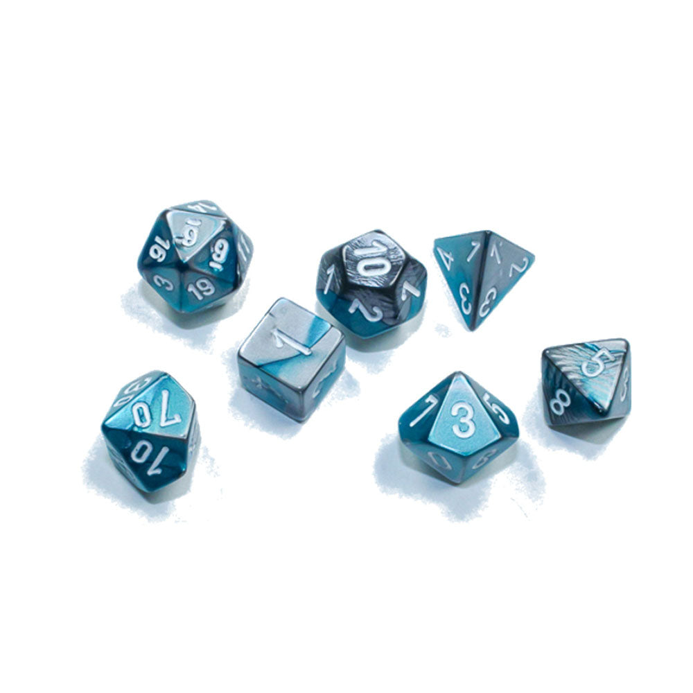 Chessex Gemini Steel Mini-polihedral 7-DIE Zestaw