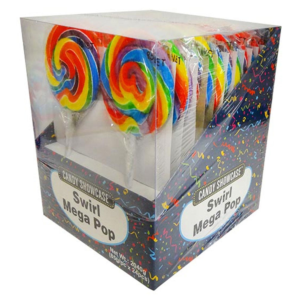 Candy Showcase Mega Swirl Lollipops