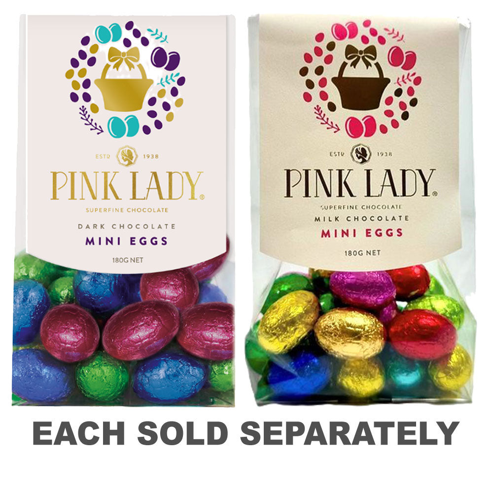 Pink Lady Mini Solid Chocolate Eggs 180g