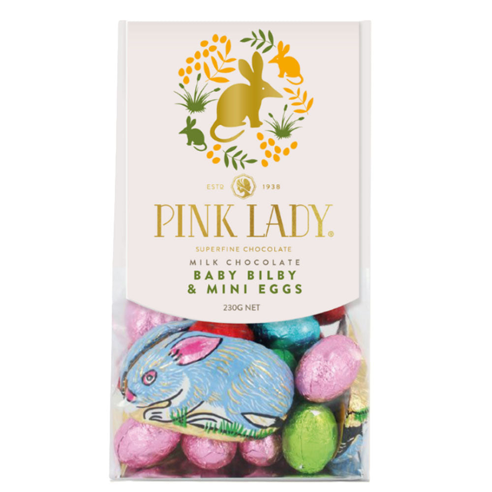 Pink Lady Baby Bilby and Mini Milk Chocolate Eggs 230g