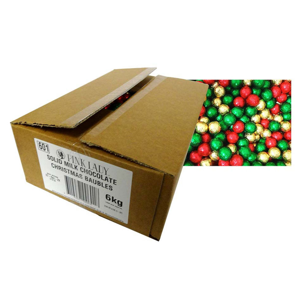 Pink Lady Red Gold & Green Baubles 6kg (Apx. 1000pc)