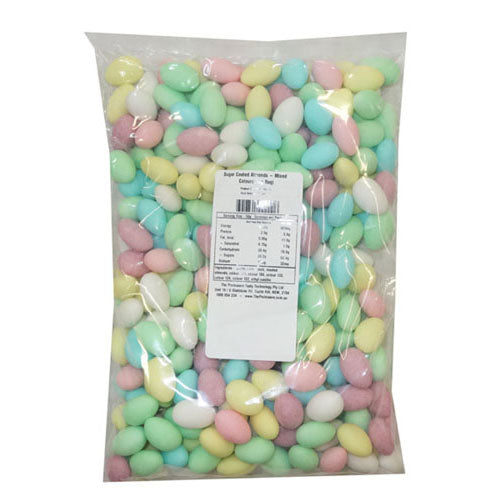 Sugar Coated Almonds Mixed Colours 1kg