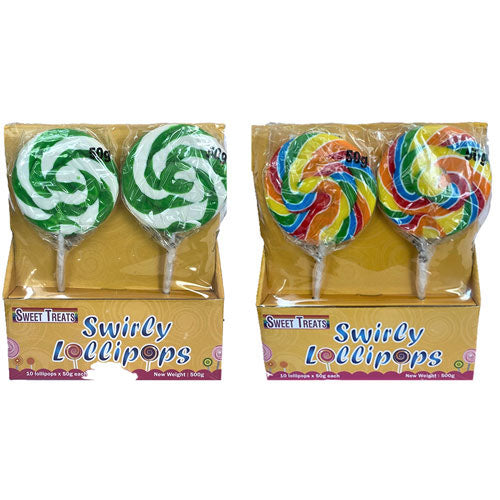 Sweet Treats Swirly Lollipops (10x50g)