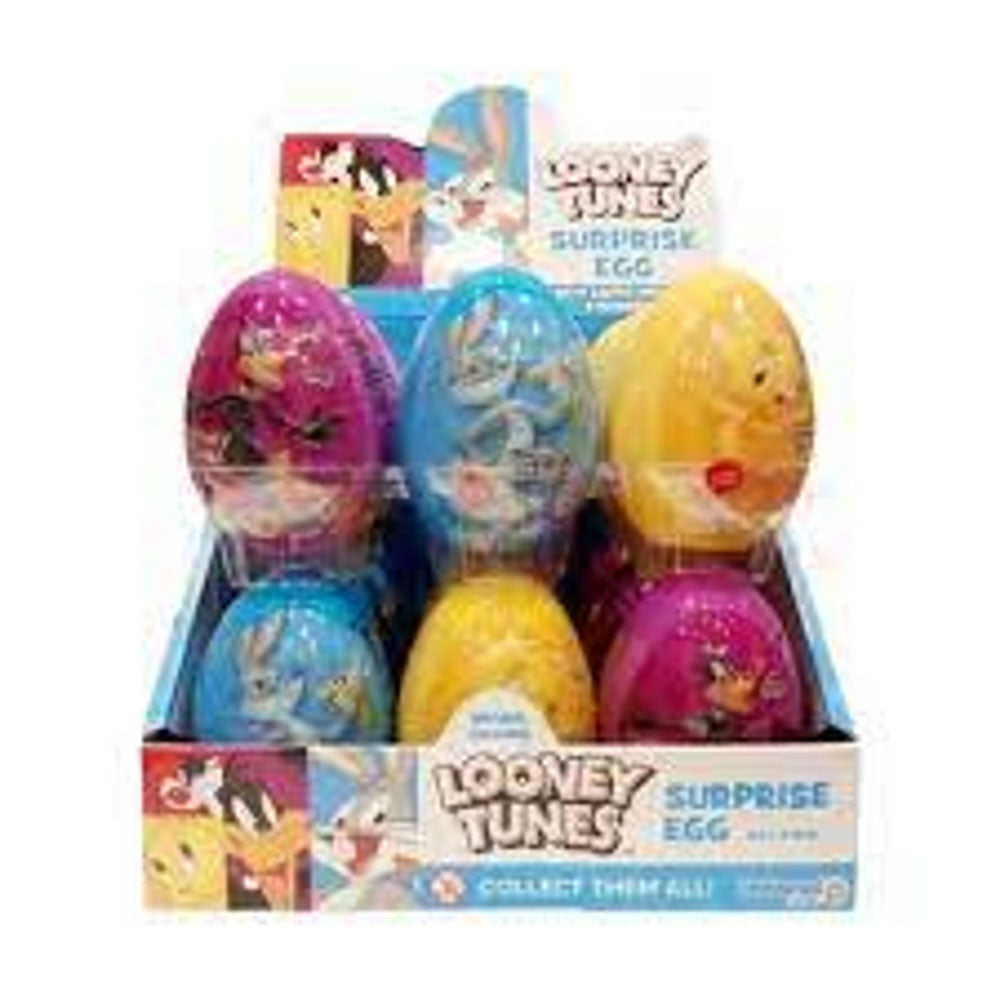 Looney Tunes Plastic Embossed Egg with Millions (18x10g)