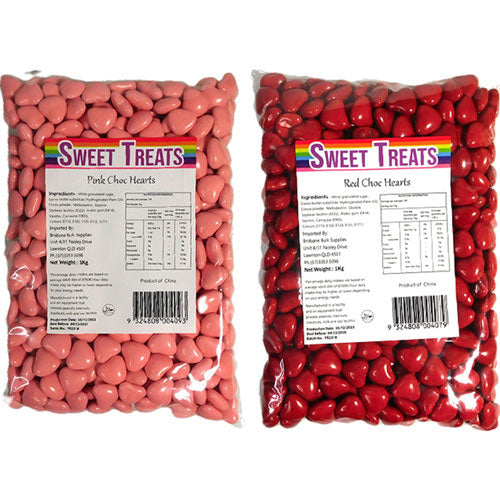 Sweet Treats Large Choc Hearts 1kg