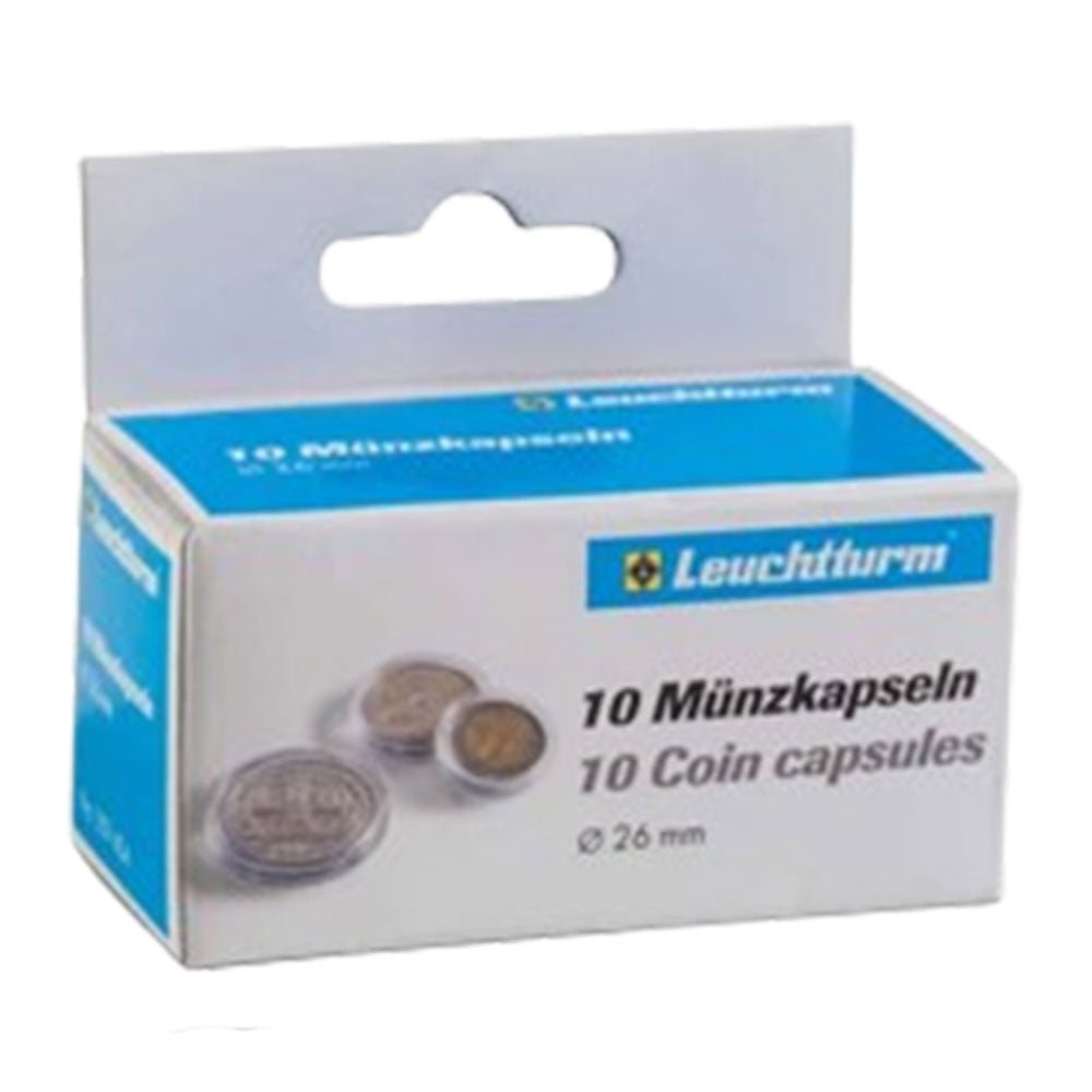 Capsules de monnaie Leuchtturm 10pk (de la taille 20-29)