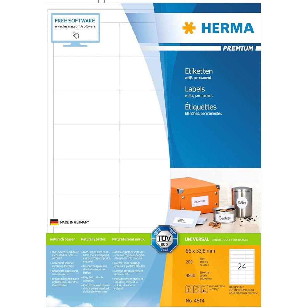 Herma Premium Etyels A4 66 mm 200pc