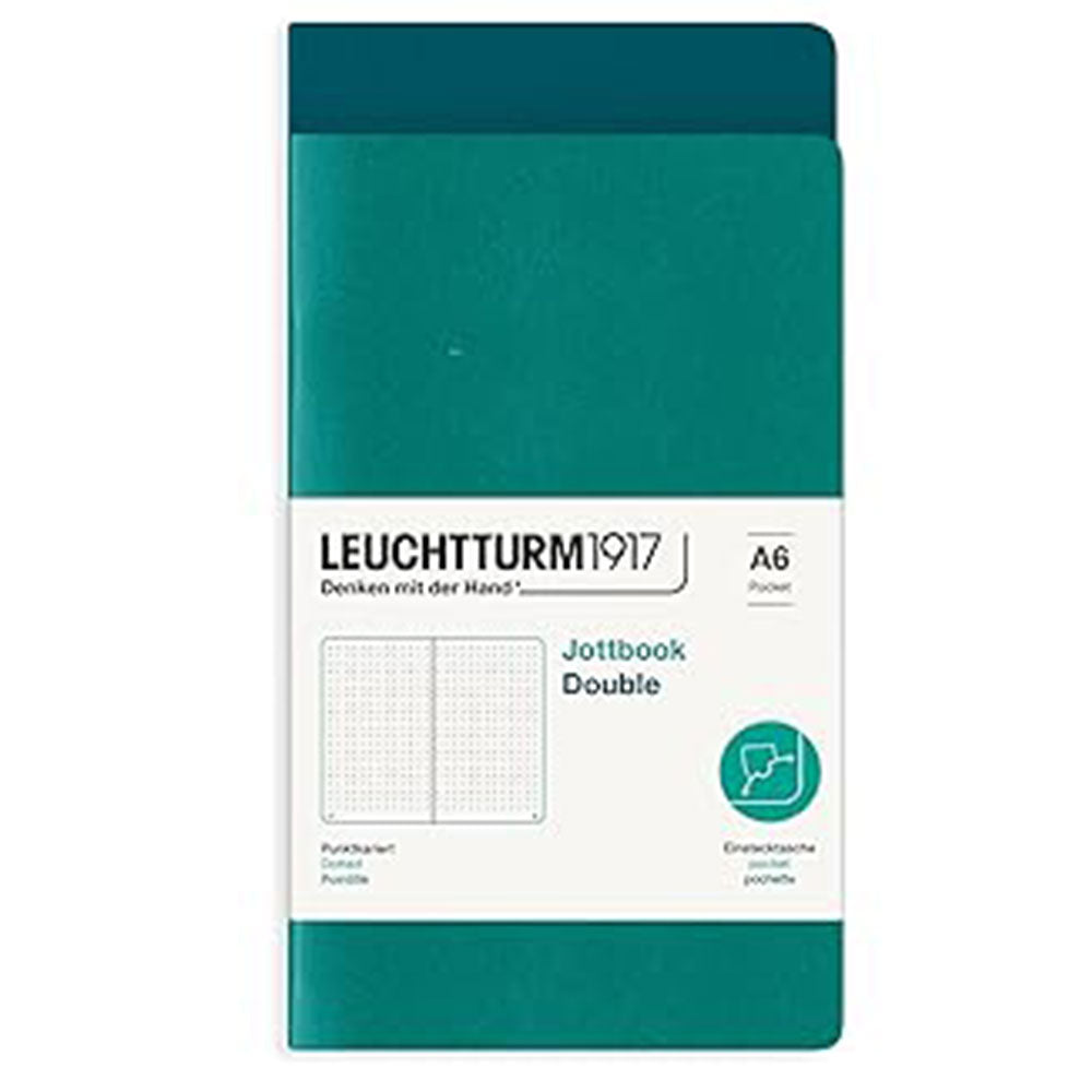 Leuchtturm Twin Pack Jottbook prickade A6