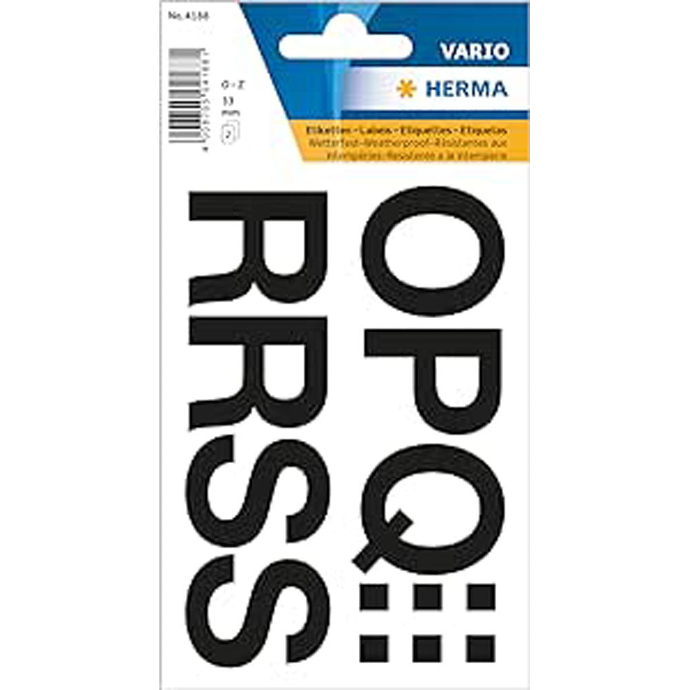 Herma Weatherproof Film Letter Sticker 33mm (svart)