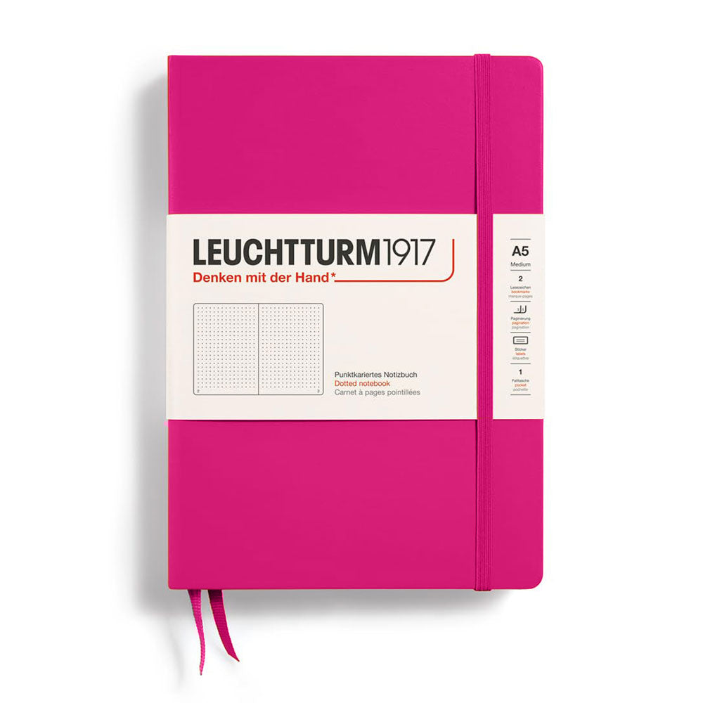 Leuchtturm inbunden prickad anteckningsbok A5 (röd)