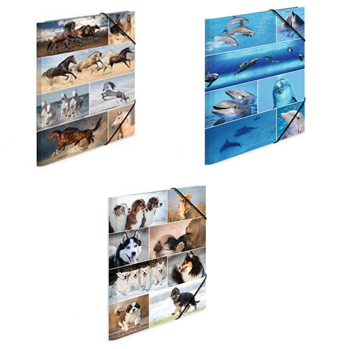 Herma Elasticated Cardboard Folder A3 Animals