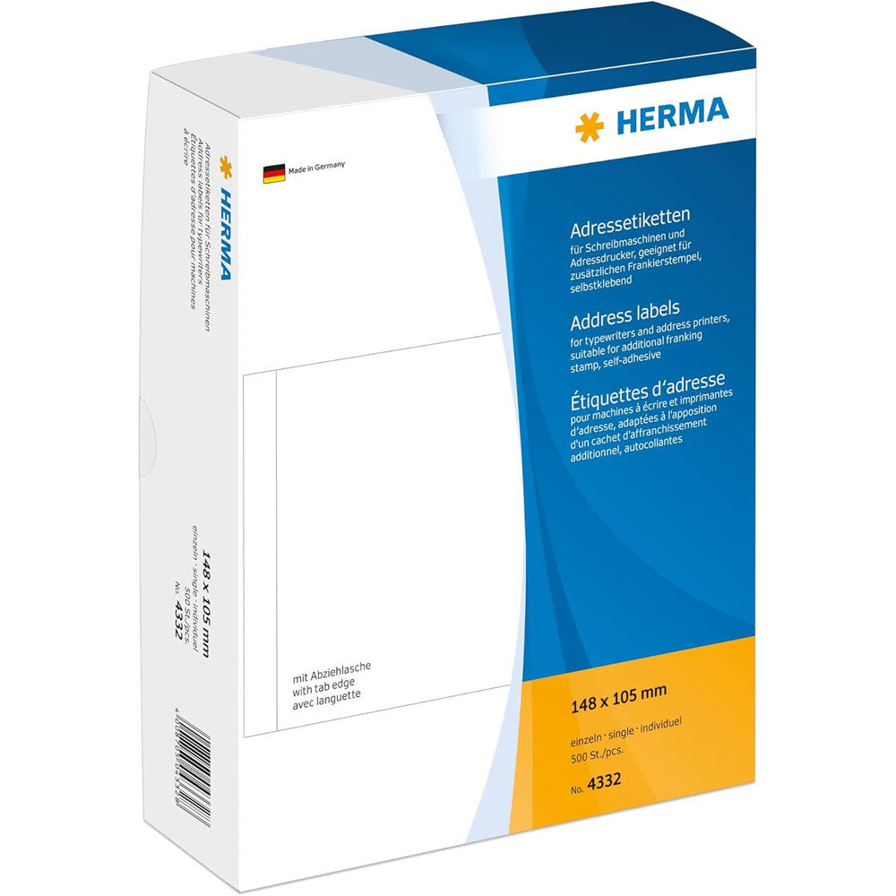 Herma Adres Etykieta Singles White 500pc