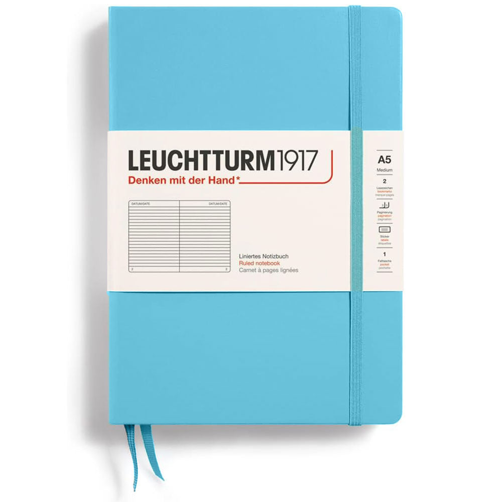 Leuchtturm Hardcover Ruled Notebook A5 (Blue)