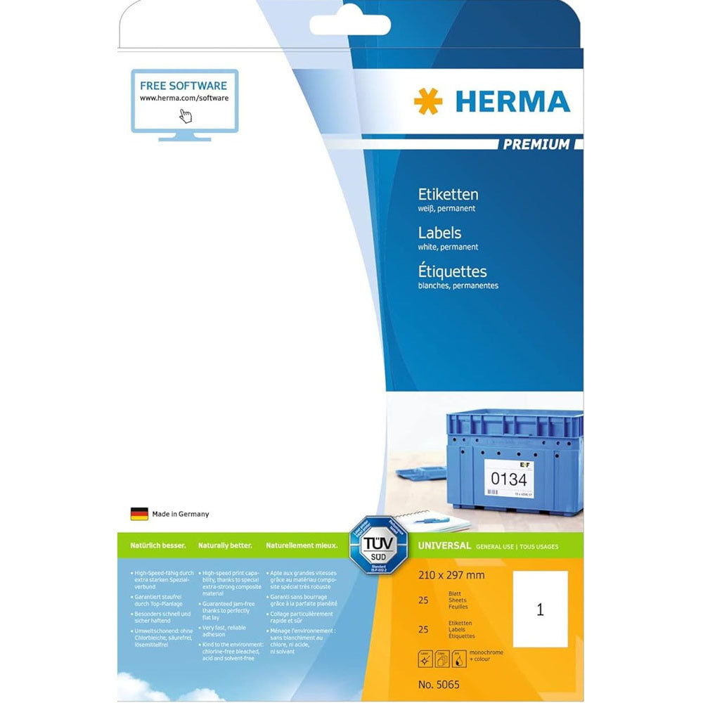 Herma Premium Labels A4 210mm 25 st