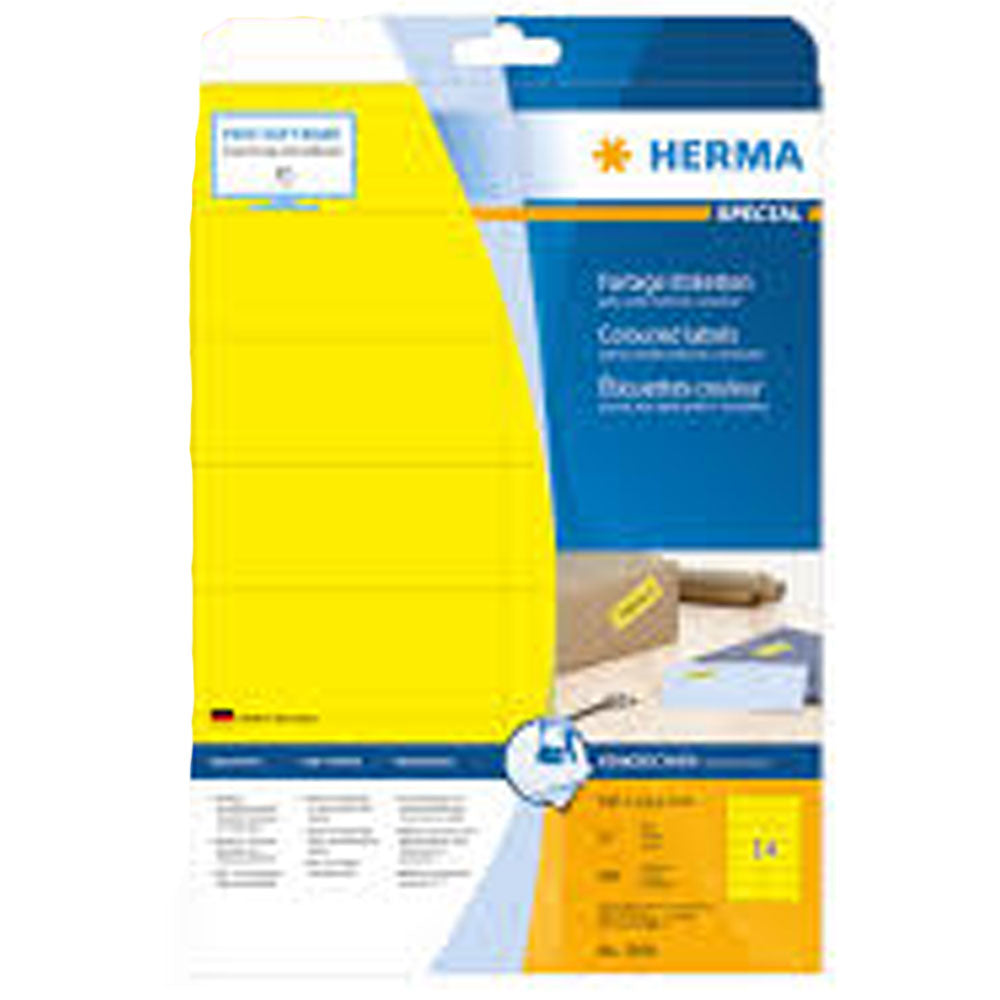 Herma farvede etiketter A4 100pc (105x42,3 mm)