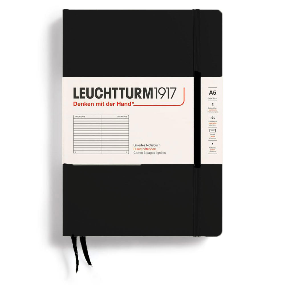 Leuchtturm Hardcover styrede notebook A5