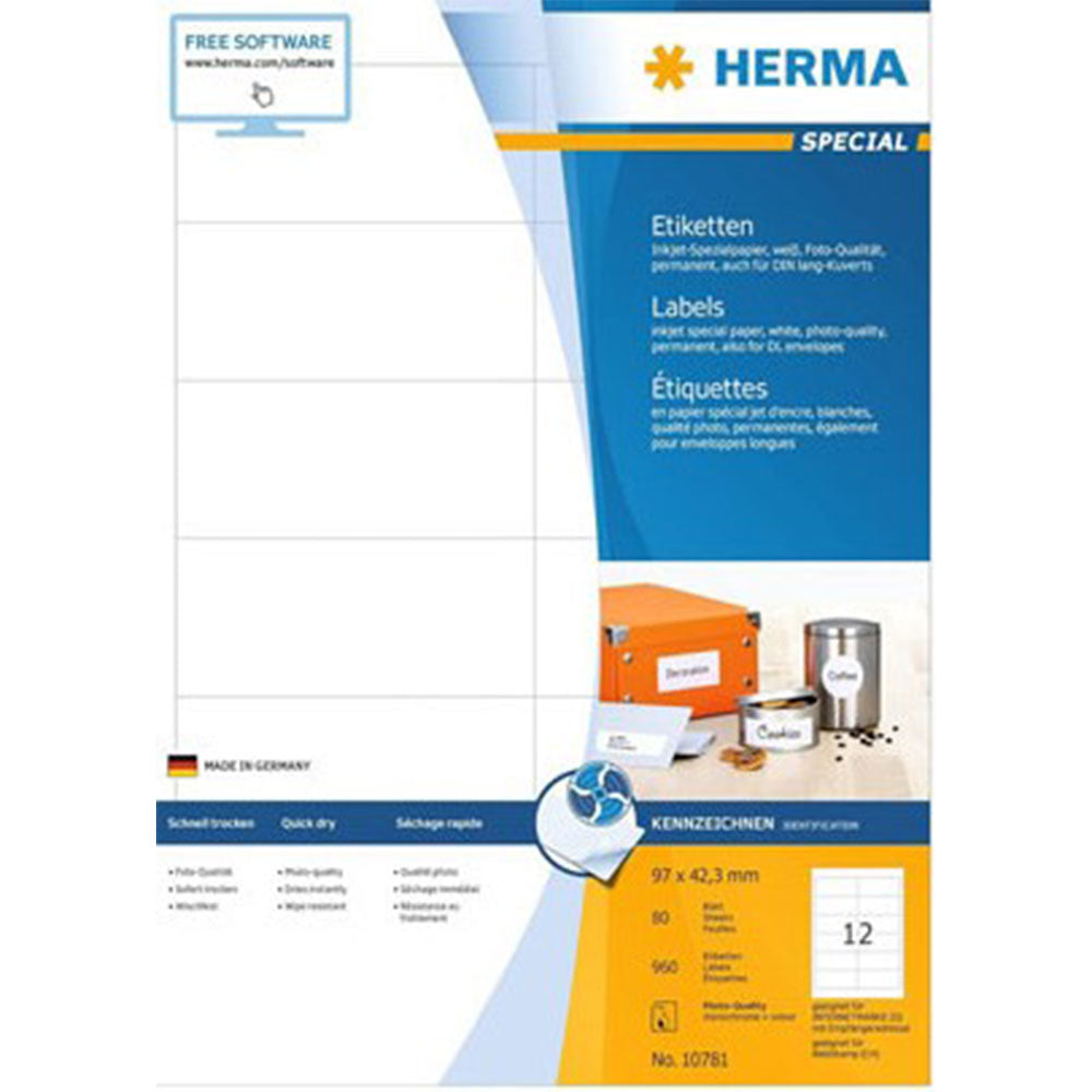 Herma Inkjet Etykies A4 80PC