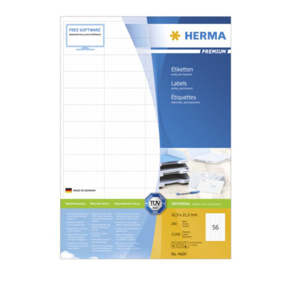 Herma Premium Labels A4 52.5mm 200pc