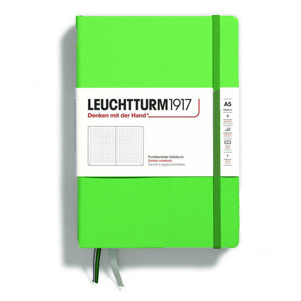 Leuchtturm Hardcover prikket notebook A5 (grøn)