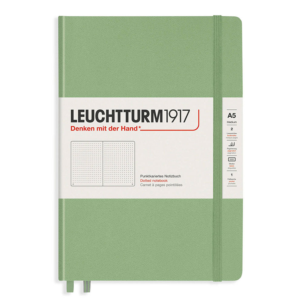 Leuchtturm w twardej okładce kropkowana notebook A5 (zielony)