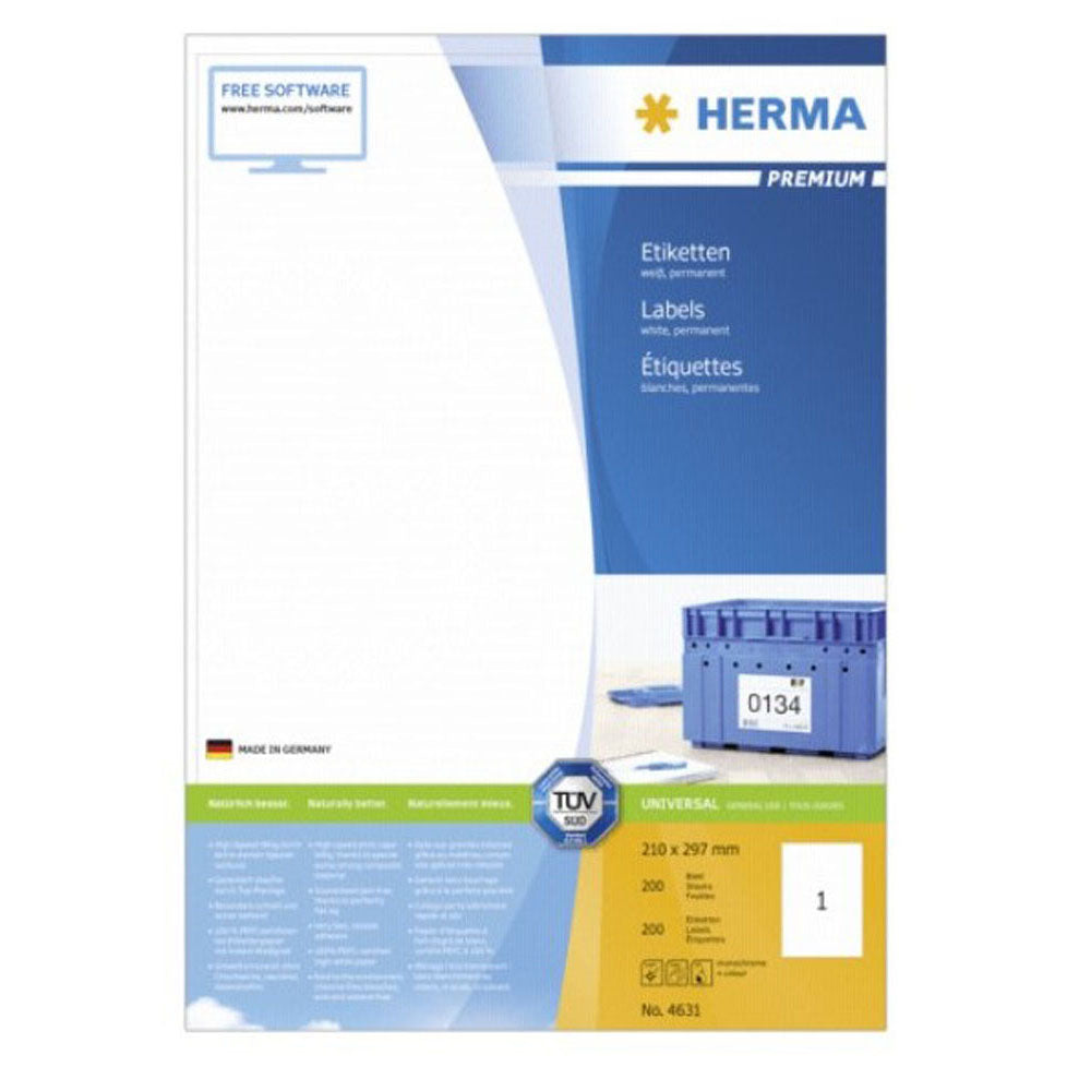 Herma Premium Labels A4 210mm 200 st