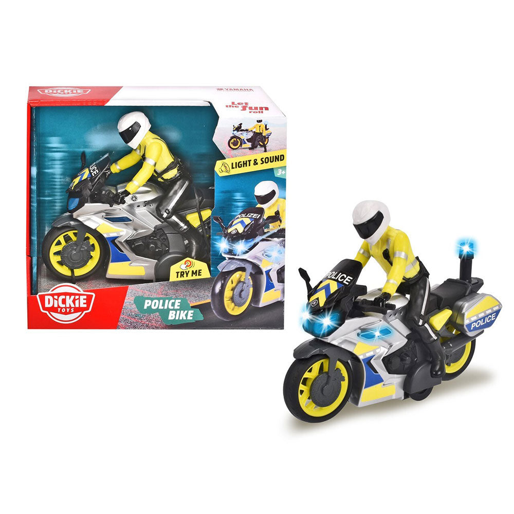 Dickie Toys Police Bike Friction with Light and Sound 17cm