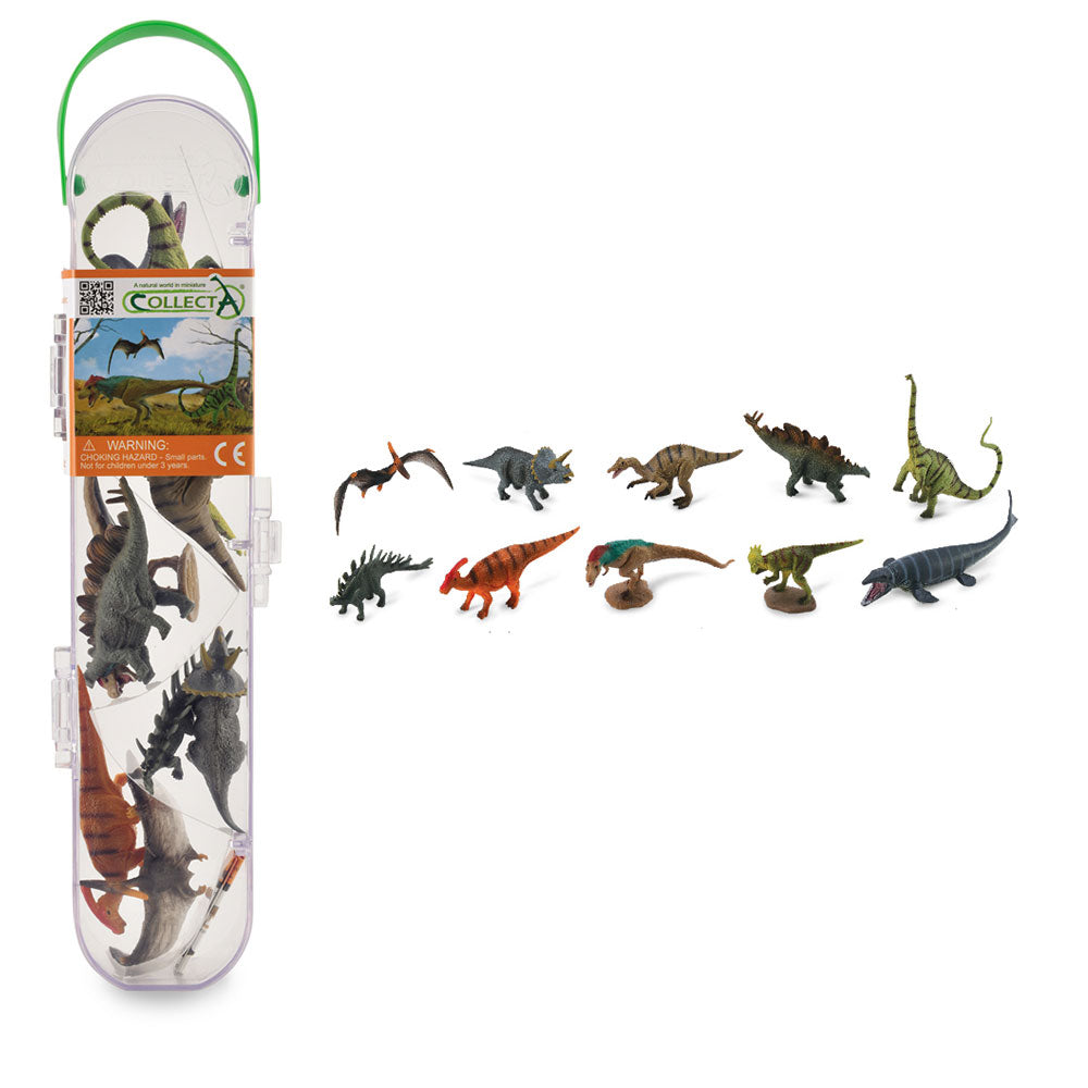 CollectA Dinosaurier-Figuren im Röhren-Geschenkset (10er-Set)